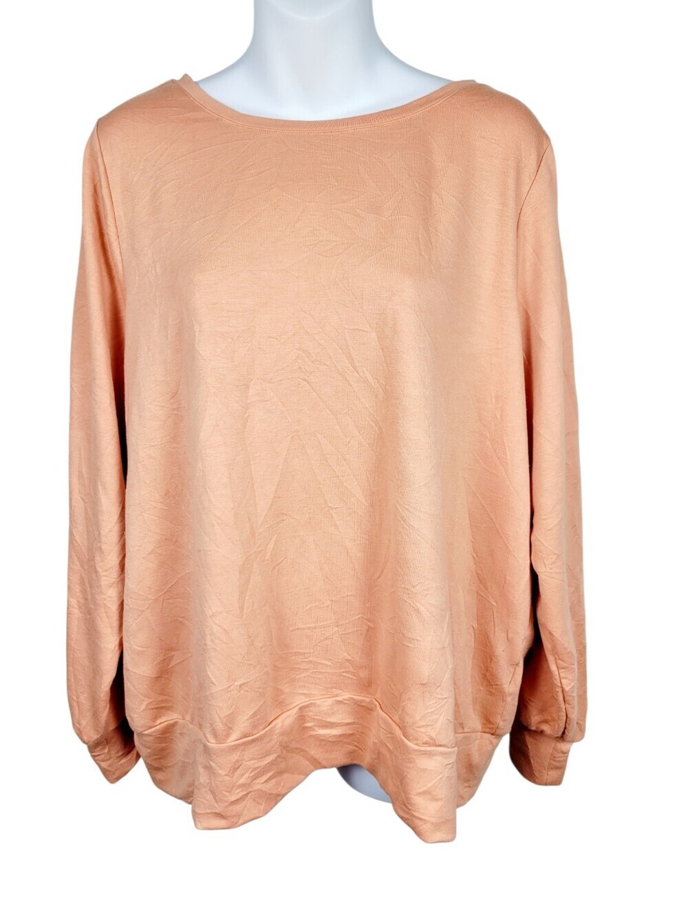 2/$20 Reitmans Orange Floral Pattern Sleeve Sweatshirt Top Size: XL - Picture 2 of 11